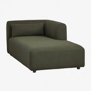 Chaise Longue Direita Para Sofá Modular Fogler Chenille Verde Sálvia - Sklum