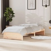 vidaXL Estrutura de cama solteiro 90x190 cm madeira maciça