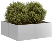 vidaXL Vaso/floreira 80x80x30 cm aço galvanizado