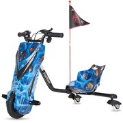 Triciclo de drift de 3 rodas para crianças até 75KG 250W Bateria Litio 36V com ecrã LCD Azul