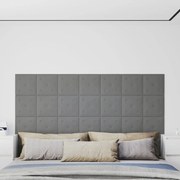 Painel parede 12 pcs 30x30cm couro artificial 1,08 m² cinza