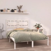 Estrutura de cama 120x200 cm madeira maciça branco