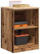 vidaXL Armário de arrumação de garagem madeira velha 60x51x85 cm