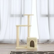 vidaXL Árvore para gatos c/ postes arranhadores sisal 71 cm cor creme