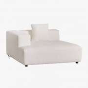 Módulo Chaise Longue Esquerdo Com Almofada Para Sofá Modular Bruna Caracóis Blanco - Sklum