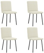 vidaXL Cadeiras de jantar 4 pcs veludo cor creme