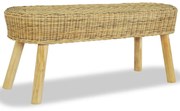 vidaXL Banco para hall em vime natural 110x35x45 cm
