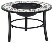 vidaXL Braseira em mosaico 68 cm cerâmica verde