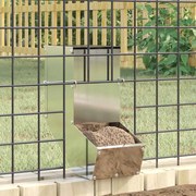 vidaXL Comedouro para Coelhos Prateado 12,5 x 26 x 28,5 cm