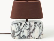 Candeeiro de mesa pequeno com base em mármore Calacatta Viola Maleo