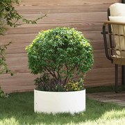 vidaXL Vaso de Jardim Branco 40x40x20 cm Aço.