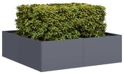 vidaXL Vaso/floreira 100x100x30 cm aço antracite