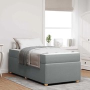 vidaXL Estrutura da Cama com colchão Cinzento-claro 80 x 200 cm tecido