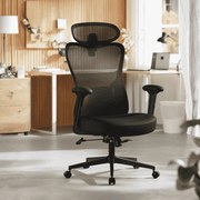 Cadeira Escritório com apoio de cabeça ajustável 70 x 70 x (113-130) cm Preto