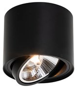 Foco de teto moderno preto rotativo e inclinável AR111 - Rondoo Up