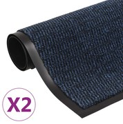 vidaXL Tapete controlo pó retangular tufado 2 pcs 90x150cm azul