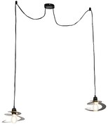 Candeeiro de suspensão de design 2 luz com cúpula em espiral 20 cm - Scroll Design,Moderno