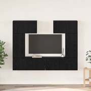 vidaXL Conjunto de móvel de TV 6 pcs Carvalho preto 80 x 30 x 30 cm