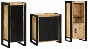 vidaXL Conjunto de Móveis para Banheiro 3 pcs Madeira de manga maciça