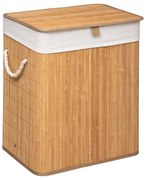 Cesto da Roupa 5five 50 X 41.5 X 30 cm Branco Bambu