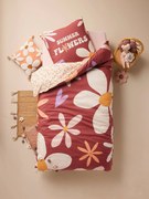 Conjunto capa de edredon + fronha de almofada para criança, com algodão reciclado, Ibiza multicolor