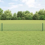 vidaXL Cerca de Arame Soldado com 5 Postes em U Verde 0.4x10 m de Aço