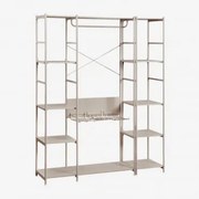 Armário Modular Aberto De 2 Peças Com Prateleira Em Ferro Elviah Moka Brown - Sklum