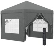 Tenda de Jardim com Paredes Laterais Amovíveis Janelas Porta com Fecho