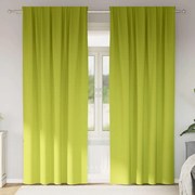 vidaXL Cortinas Blackout com Argolas 2 pcs Verde 225 x 140 cm