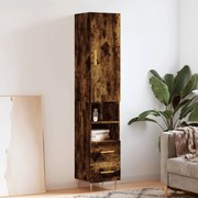 vidaXL Armário alto 34,5x34x180cm madeira processada carvalho fumado