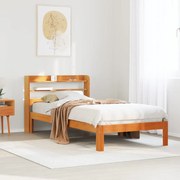vidaXL Cama sem colchão 90x190 cm madeira de pinho maciça castanho-mel