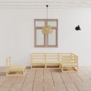vidaXL 5 pcs conjunto lounge de jardim pinho maciço