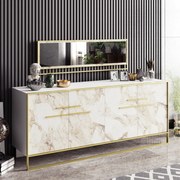 Console Polka – Dourado/Branco – 179,9 cm x 75 cm x 47,3 cm