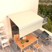 Toldo retrátil manual com estore 3,5x2,5 m cor creme