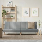 vidaXL Sofá-cama tecido cinzento-claro