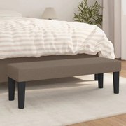 vidaXL Banco 100x30x30 cm tecido castanho-acinzentado