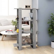 vidaXL Estante/divisória 80x30x123,5 cm cor sonoma cinza