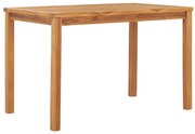 vidaXL Mesa de jantar para jardim 120x70x77 cm madeira teca maciça