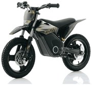 Mini moto elétrica para crianças velocidade até 30Km/h C/Limitador RFN Warrior SX-E350 14/14” 350W Preta e Dourada