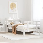 Estrutura cama c/ cabeceira sem colchão 90x190 cm branco
