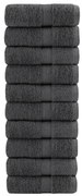 vidaXL Toalhas de bidé premium SOLUND 10pcs 30x50cm 600 gsm antracite