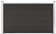 vidaXL Painel de vedação WPC 180x105 cm preto
