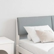 vidaXL Cabeceira estofada Cinzento-claro 160 cm