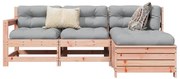vidaXL 4 pcs conj. sofás jardim madeira abeto-de-douglas