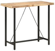 Mesa de bar 120x58x107 cm madeira de mangueira áspera