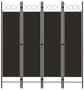 Divisória de quarto com 4 painéis 160x180 cm castanho