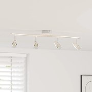 vidaXL Spotlight de Teto 4 Direções Ajustáveis Níquel Mate GU10