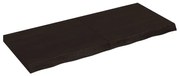 vidaXL Tampo de mesa 120x50x(2-6) cm carvalho tratado castanho-escuro