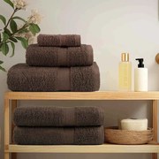 vidaXL Toalhinhas SOLUND Castanho Algodão