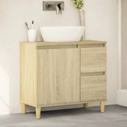 vidaXL Armário WC 65x33x60 cm derivados de madeira carvalho sonoma